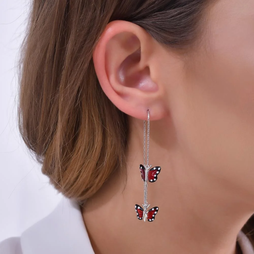 Monarch Butterfly Серьги